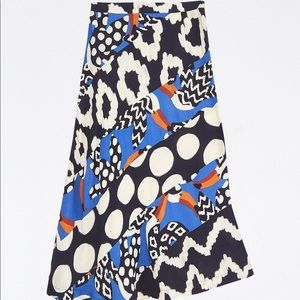 NWT FARM RIO mixed tucano midi skirt (size Large)